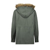 Leisure Pure Color Single Row Buckle Hooded Overcoat