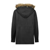 Leisure Pure Color Single Row Buckle Hooded Overcoat